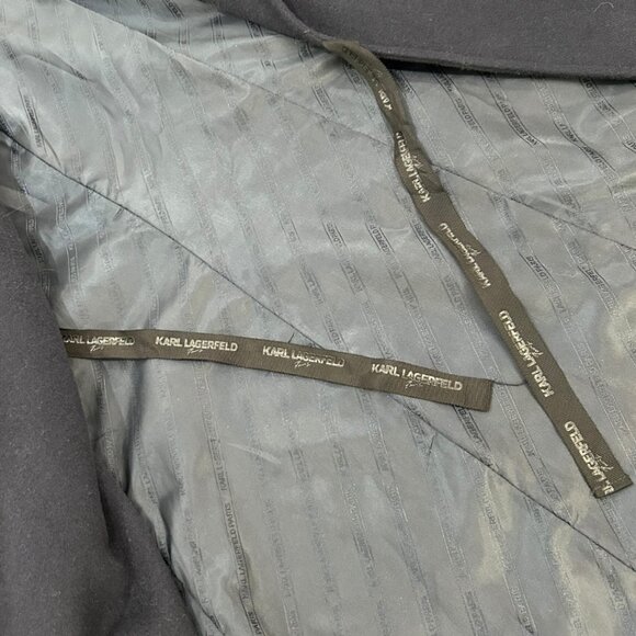 Karl Lagerfeld Wool Long Coat - Picture 5 of 9